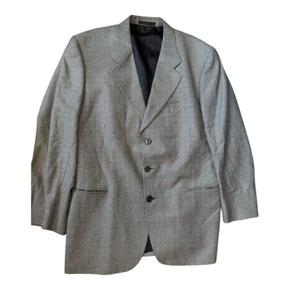 Elegant Houndstooth Blazer in Black and White